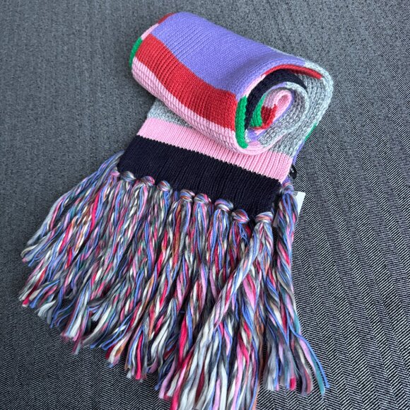 Multi Color Block Oversized Scarf, 94" Length with Tassels - Picture 11 of 14